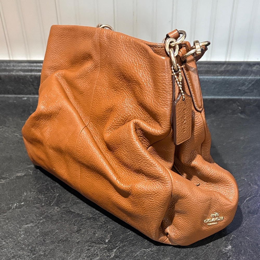 Coach Tan Leather Shoulder Bag